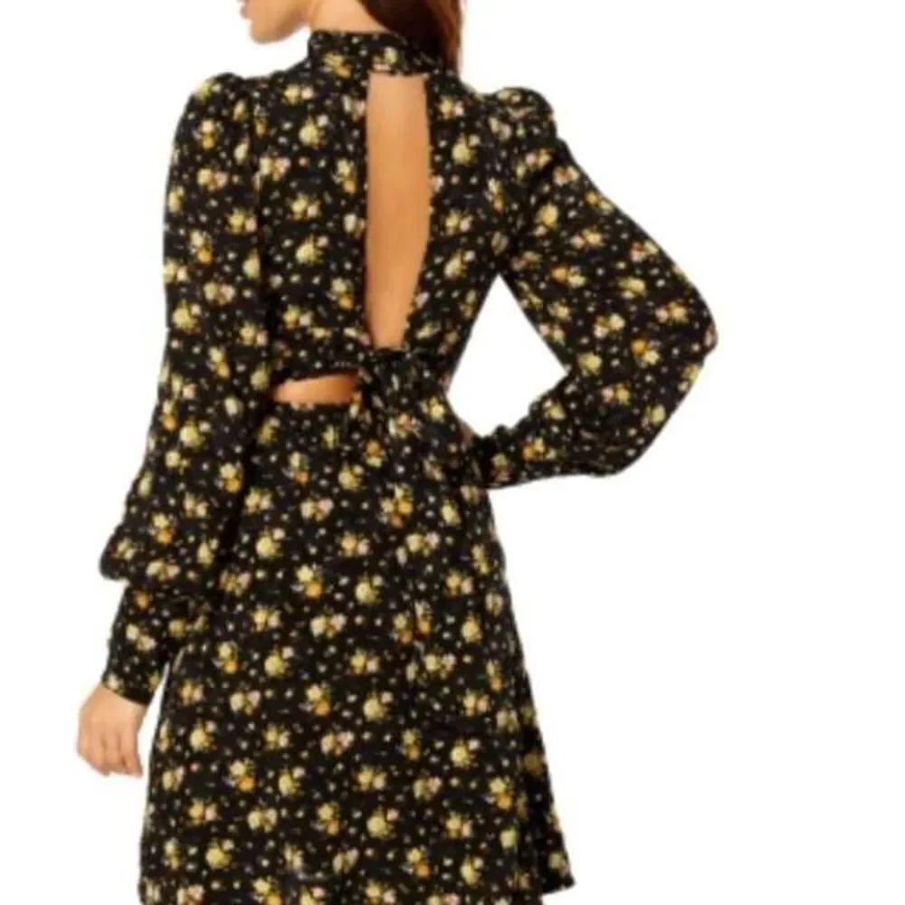 NWT ByTiMo Jacquard Open Back Dress Night Garden sz Small